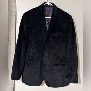 TALLIA Black Patterned Men's Blazer